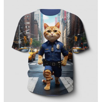 Özel Tasarım T-Shirt | 3d Kedi Baskılı