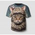 Özel Tasarım T-Shirt | 3d Kedi Baskılı