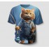 Özel Tasarım T-Shirt | 3d Kedi Baskılı